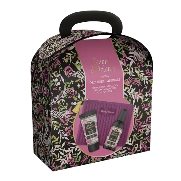 Tesori D'Oriente Cofanetto - Profumo Aromatico 100 Ml + Crema Corpo Aromatica Tubo 75 Ml + Pochette Orchidea Imperiale