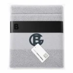 Baldinini telo bagno grigio logo 140x75 cm