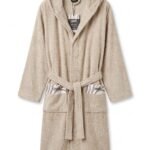 Accappatoio Cavalli Home Zebrage con Cappuccio – Beige S/M